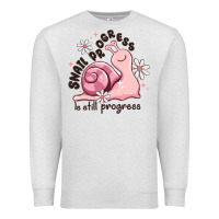 Oatmeal Heather snail progress is stil progress Premium Sweatshirt - MaliasSmallBusiness