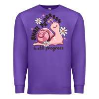 Purple snail progress is stil progress Premium Sweatshirt - MaliasSmallBusiness