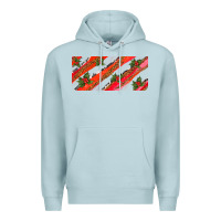 Blue Mist leopar and cowhide with mistletoe Premium Hoodie - AdoDesignShop