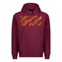 Burgundy leopar and cowhide with mistletoe Premium Hoodie - AdoDesignShop