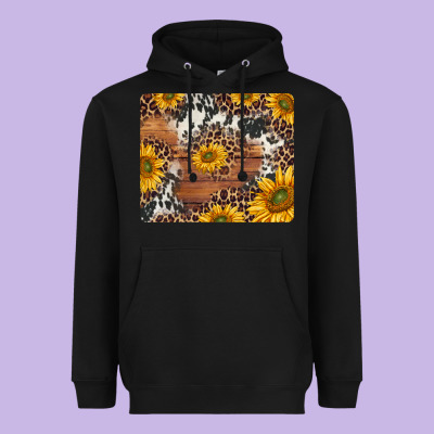 Sunflowers Cowhide Leopard Mousepad Heavyweight Hoodie Designed By Jasminsmagicworld