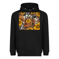 Black sunflowers cowhide leopard mousepad Heavyweight Hoodie - Jasminsmagicworld