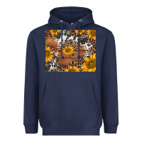 Navy sunflowers cowhide leopard mousepad Heavyweight Hoodie - Jasminsmagicworld