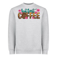 Heather Grey but first coffee Heavyweight Sweatshirt - texasbilliewilder