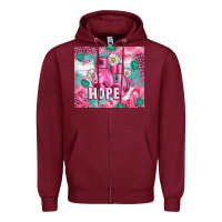 Burgundy Breast Cancer Boxing Gloves Zipper Hoodie - Artiststas