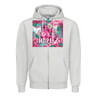 Dove Grey Breast Cancer Boxing Gloves Zipper Hoodie - Artiststas
