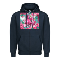 Navy Breast Cancer Boxing Gloves Zipper Hoodie - Artiststas