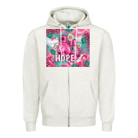Oatmeal Heather Breast Cancer Boxing Gloves Zipper Hoodie - Artiststas