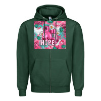 Sports Green Breast Cancer Boxing Gloves Zipper Hoodie - Artiststas