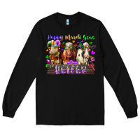 Black happy mardi gras heifer Long Sleeve Tee - RacoonDesign