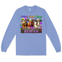 Colony Blue happy mardi gras heifer Long Sleeve Tee - RacoonDesign