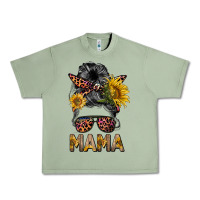 Oil Green mess bun mama sunflowers Urban Heavy Tee - BarkalooDesign