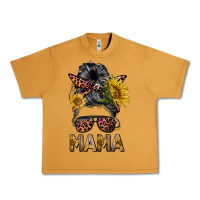 Peanut Butter mess bun mama sunflowers Urban Heavy Tee - BarkalooDesign