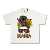 Pistachio mess bun mama sunflowers Urban Heavy Tee - BarkalooDesign