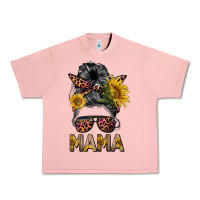Salmon mess bun mama sunflowers Urban Heavy Tee - BarkalooDesign