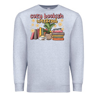 Heather Grey cozy bookish weekend Premium Sweatshirt - MaliasSmallBusiness