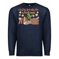 Navy cozy bookish weekend Premium Sweatshirt - MaliasSmallBusiness
