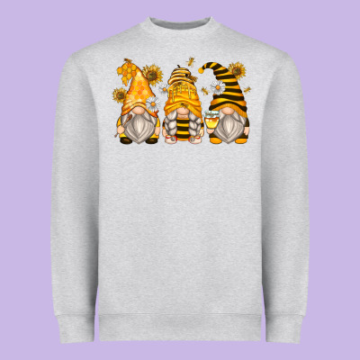 Bumble Bee Gnomes Heavyweight Sweatshirt Designed By Zillion Design Studio