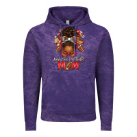 Cloud Purple american football mom red and silver afro messy bu Vintage Hoodie - texasbilliewilder