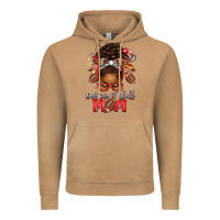 Vintage Camel american football mom red and silver afro messy bu Vintage Hoodie - texasbilliewilder