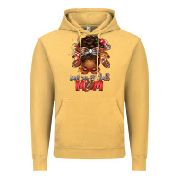 Vintage Mustard american football mom red and silver afro messy bu Vintage Hoodie - texasbilliewilder