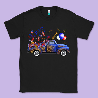 Western Truck Fourth Of July Classic Tee Designed By Fadigitalartstudio