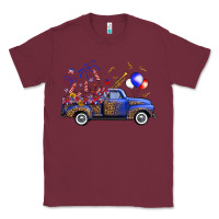 Burgundy western truck fourth of july Classic Tee - FaDigitalArtStudio