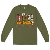 Army Green lpn licensed practical nurse Long Sleeve Tee - FaDigitalArtStudio