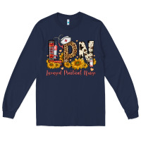 Navy lpn licensed practical nurse Long Sleeve Tee - FaDigitalArtStudio