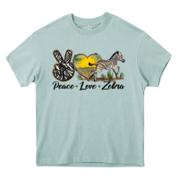 Arona peace love zebra Heavy Core Tee - LillyAllenDesigns