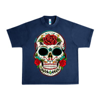 Navy mexican day of the dead Urban Heavy Tee - texasbilliewilder