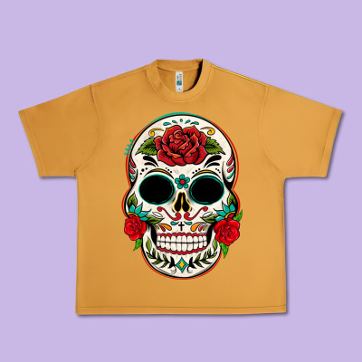Mexican Day Of The Dead Urban Heavy Tee Designed By Texasbilliewilder