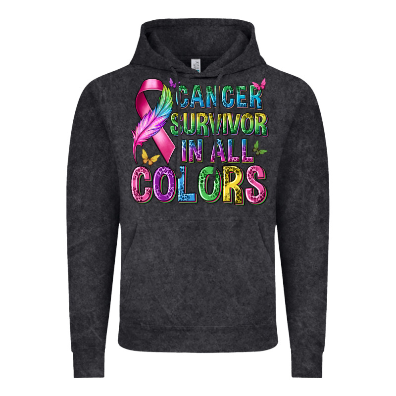 Cancer Survivor In All Colors Vintage Hoodie by texasbilliewilder | Teevron