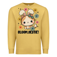Antique Gold bloom bestie cat Premium Sweatshirt - MaliasSmallBusiness