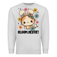 Dove Grey bloom bestie cat Premium Sweatshirt - MaliasSmallBusiness