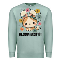 Seafoam bloom bestie cat Premium Sweatshirt - MaliasSmallBusiness