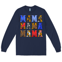 Navy mama american flag 4th of july Long Sleeve Tee - HRA Design Shop