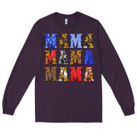 Plum mama american flag 4th of july Long Sleeve Tee - HRA Design Shop