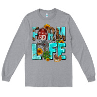 Heather Grey farm life Long Sleeve Tee - AdoDesignShop