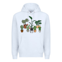 White just one more plant Premium Hoodie - MaliasSmallBusiness