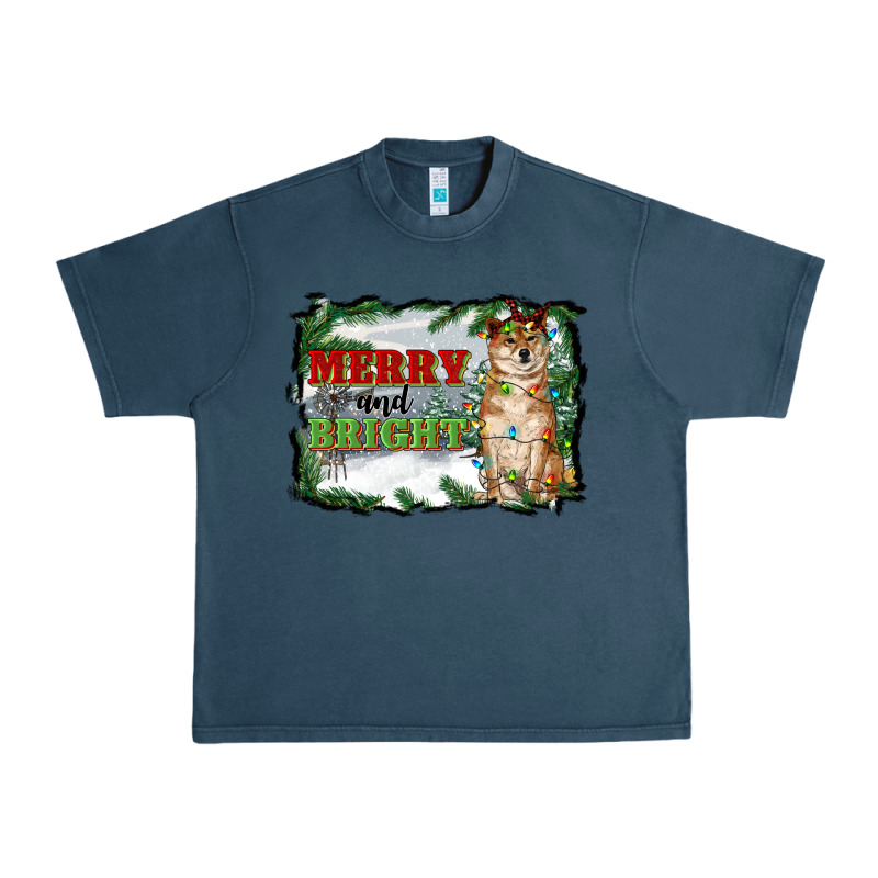 Merry And Bright Shiba Inu Urban Heavy Tee by RanaPortraitStore | Teevron