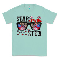 Seafoam star spangled stup Classic Tee - CowhideDigitalArt