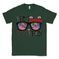 Sports Green star spangled stup Classic Tee - CowhideDigitalArt