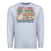 Heather Grey just a girl who brings books everywhere Premium Sweatshirt - MaliasSmallBusiness