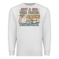 Oatmeal Heather just a girl who brings books everywhere Premium Sweatshirt - MaliasSmallBusiness