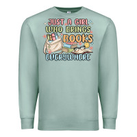 Seafoam just a girl who brings books everywhere Premium Sweatshirt - MaliasSmallBusiness