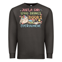 Smoke just a girl who brings books everywhere Premium Sweatshirt - MaliasSmallBusiness
