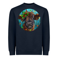 Navy Calf Christmas Heavyweight Sweatshirt - RanaPortraitStore