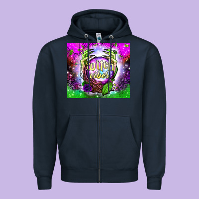Witch Vibes Crystal Ball Tumbler Zipper Hoodie Designed By Bundleandbundleshop