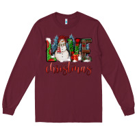 Burgundy love christmas Long Sleeve Tee - FaDigitalArtStudio